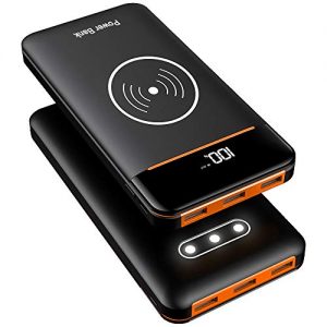 RLERON Wireless Power Bank 25000 мАч Портативное зарядное устройство Высокая емкость Быстрая зарядка Внешние аккумуляторы 3 порта USB и 2 входа (Micro & Type-C) Совместимость для iPhone Android Мобильный телефон и планшеты